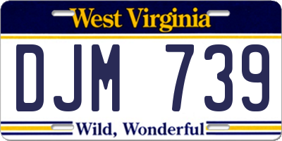 WV license plate DJM739