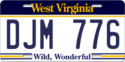 WV license plate DJM776