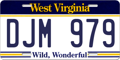 WV license plate DJM979