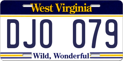 WV license plate DJO079