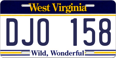 WV license plate DJO158