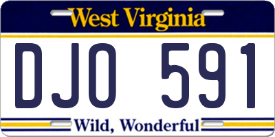WV license plate DJO591