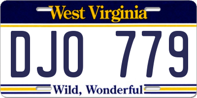 WV license plate DJO779