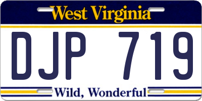 WV license plate DJP719