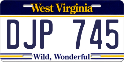 WV license plate DJP745