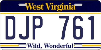 WV license plate DJP761