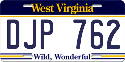WV license plate DJP762