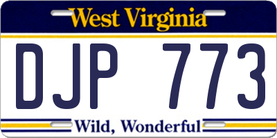 WV license plate DJP773