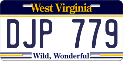 WV license plate DJP779