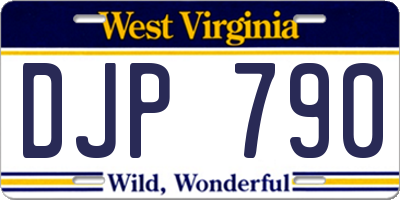WV license plate DJP790