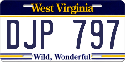 WV license plate DJP797