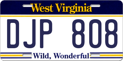 WV license plate DJP808
