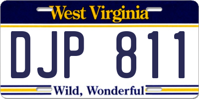 WV license plate DJP811
