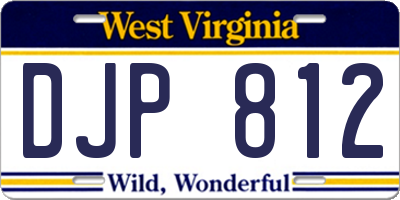 WV license plate DJP812