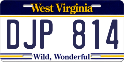 WV license plate DJP814