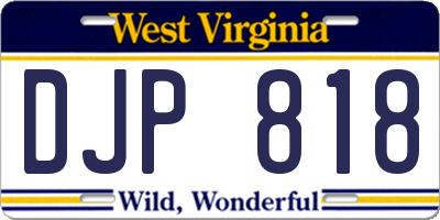WV license plate DJP818