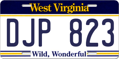 WV license plate DJP823