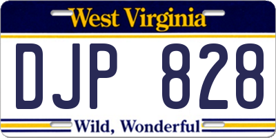 WV license plate DJP828