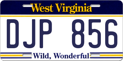 WV license plate DJP856