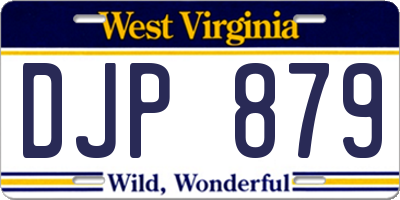 WV license plate DJP879