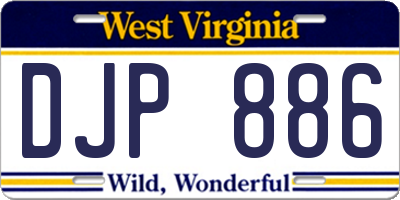 WV license plate DJP886
