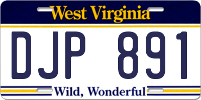 WV license plate DJP891