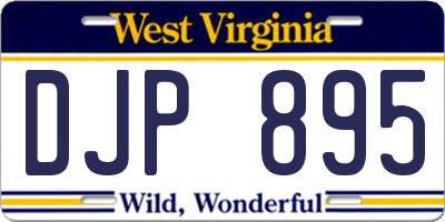 WV license plate DJP895