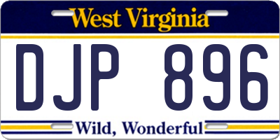 WV license plate DJP896