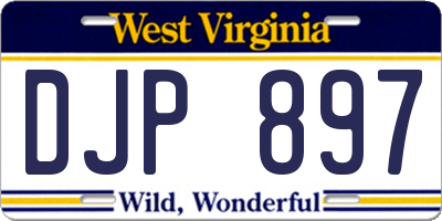 WV license plate DJP897