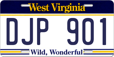 WV license plate DJP901