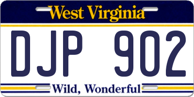 WV license plate DJP902