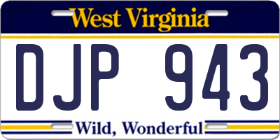WV license plate DJP943