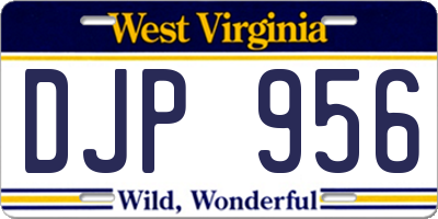 WV license plate DJP956