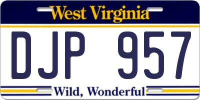 WV license plate DJP957