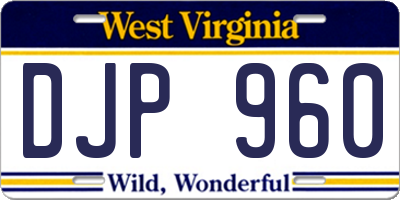 WV license plate DJP960