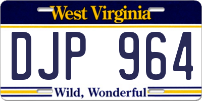 WV license plate DJP964