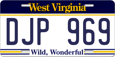 WV license plate DJP969
