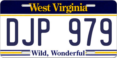 WV license plate DJP979