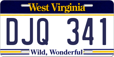 WV license plate DJQ341