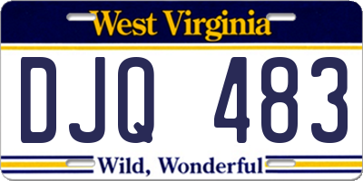 WV license plate DJQ483