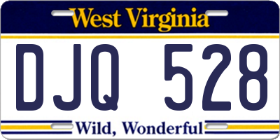 WV license plate DJQ528