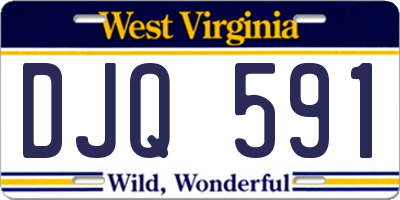 WV license plate DJQ591