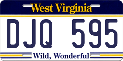 WV license plate DJQ595