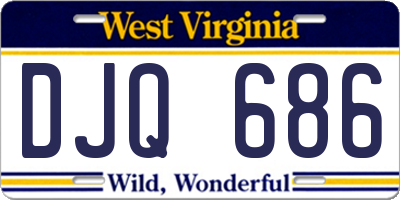 WV license plate DJQ686