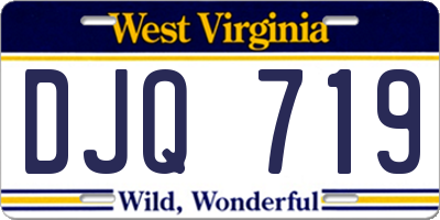 WV license plate DJQ719