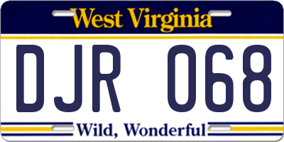 WV license plate DJR068