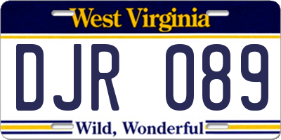 WV license plate DJR089