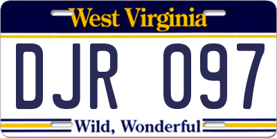 WV license plate DJR097