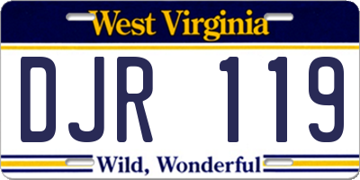 WV license plate DJR119