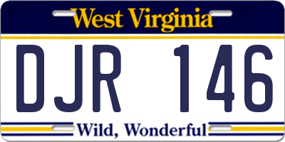 WV license plate DJR146